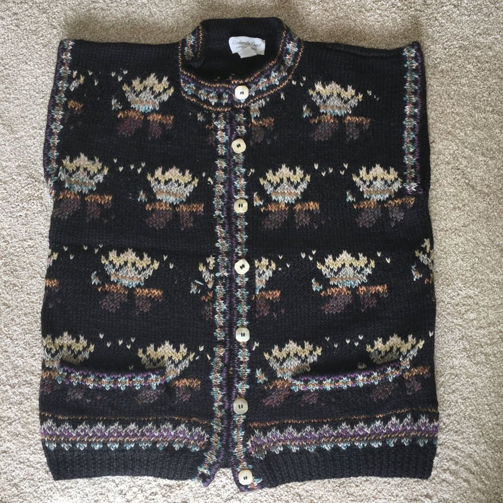 Hand-knit wool vest